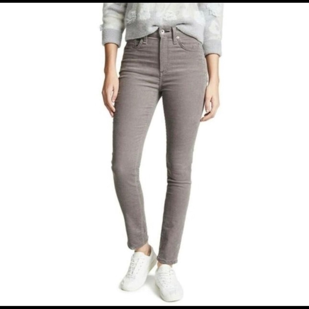 Rag & bone women’s gray high rise skinny corduroy jeans size 26